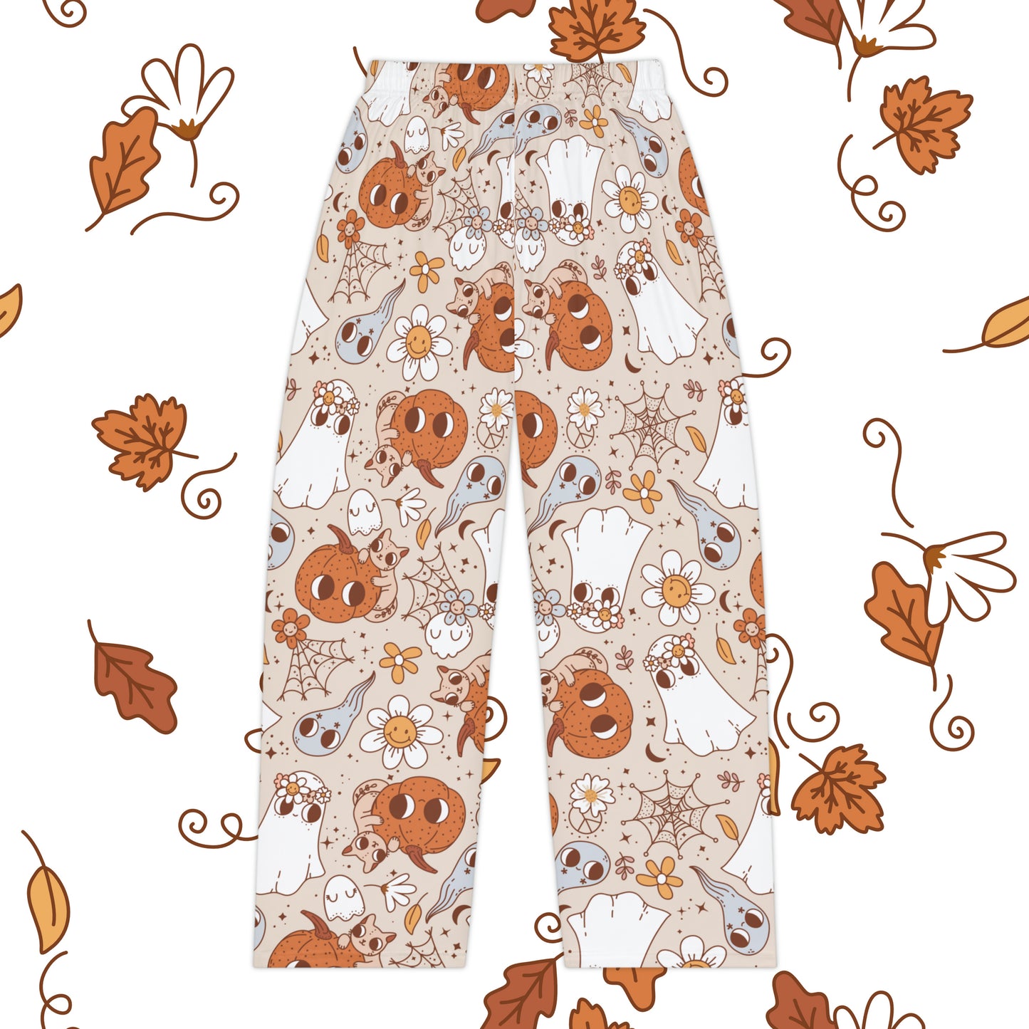 Fall Pumpkin & Ghost Pajama Pants