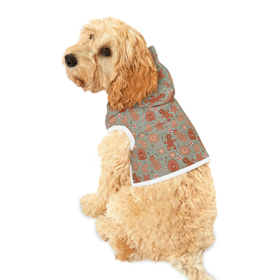 Green Gingerbread Cookie Christmas Pet Hoodie
